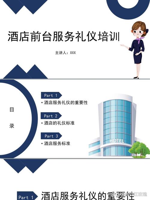 酒店前台服务礼仪培训ppt带内容