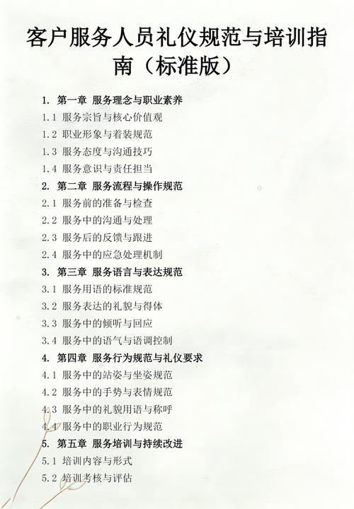 客户服务人员礼仪规范与培训指南